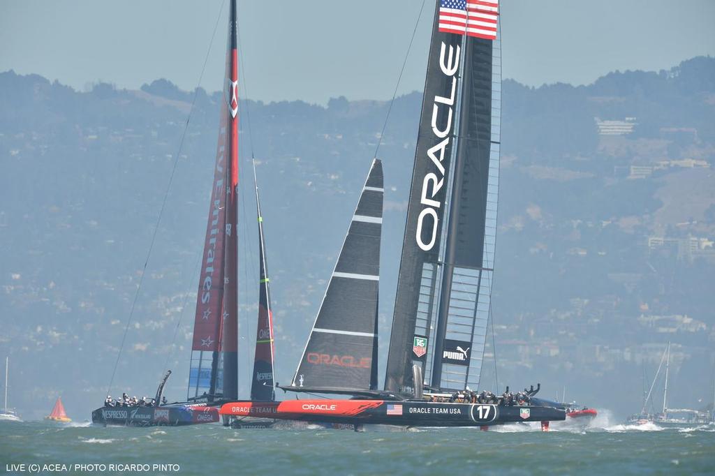 19/09/2013 - San Francisco (USA,CA) - 34th America’s Cup - ORACLE Team USA vs Emirates Team New Zealand, Race Day 9 © ACEA / Ricardo Pinto http://photo.americascup.com/